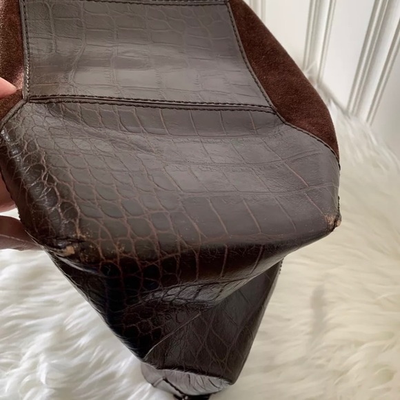 Kate Spade Malva Belmont Leather/Suede Bag Chocolate Brown - Picture 7 of 12